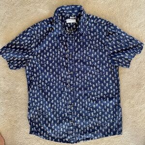Cotton & Co Casual Button Down Shirt with words on it